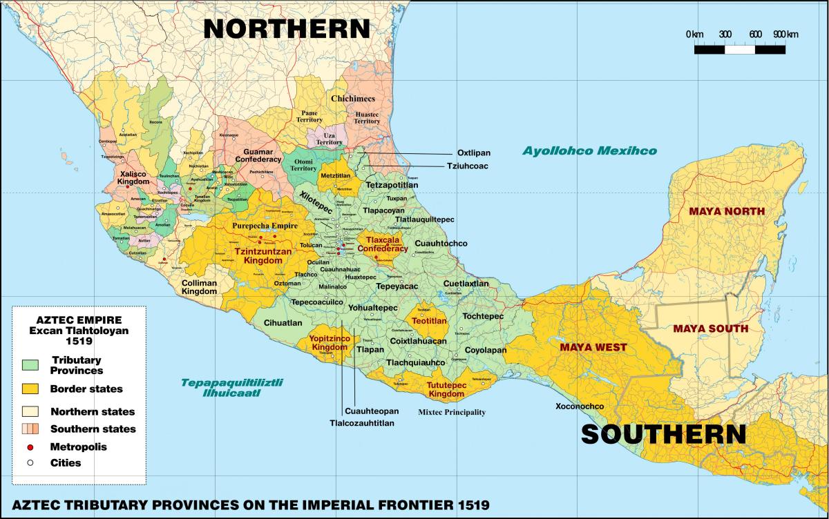 tenochtitlan Mexiko-map