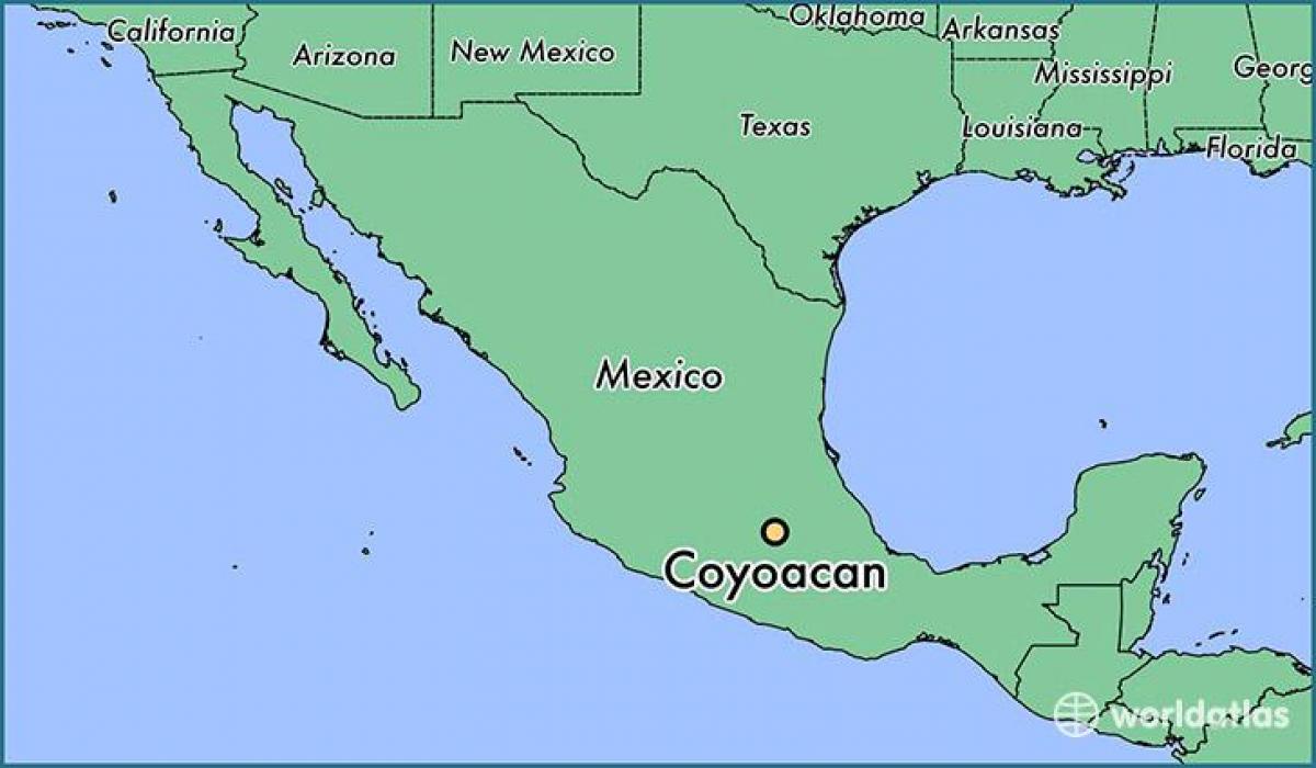 coyoacan Mexico City-Karte