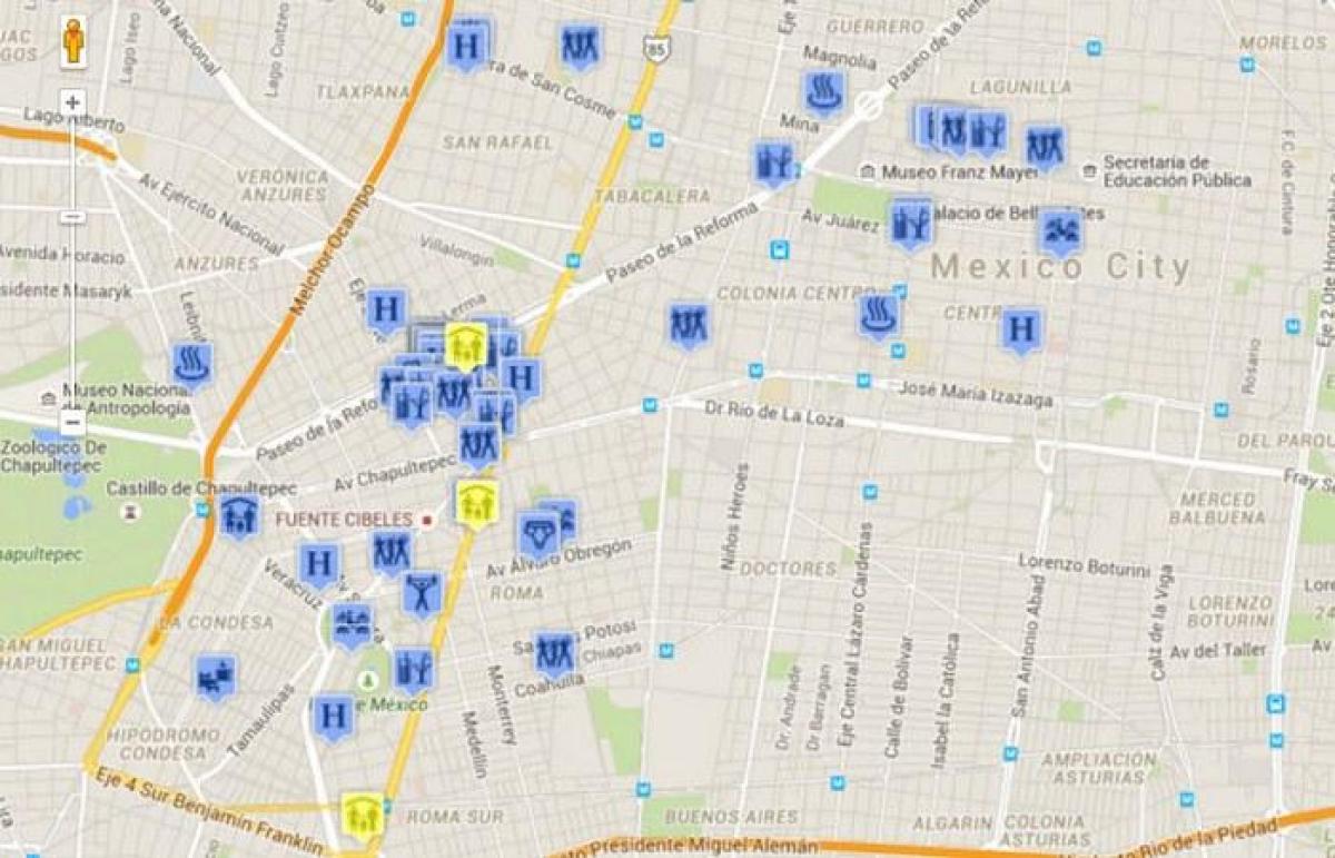 gay map-Mexiko-Stadt