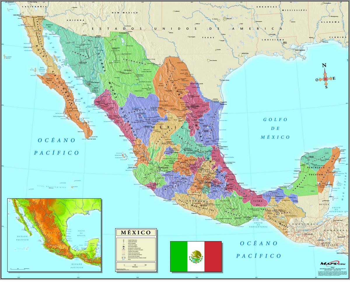 Karte von Mexiko-Stadt, zip code