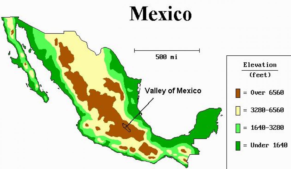Karte von Tal von Mexiko