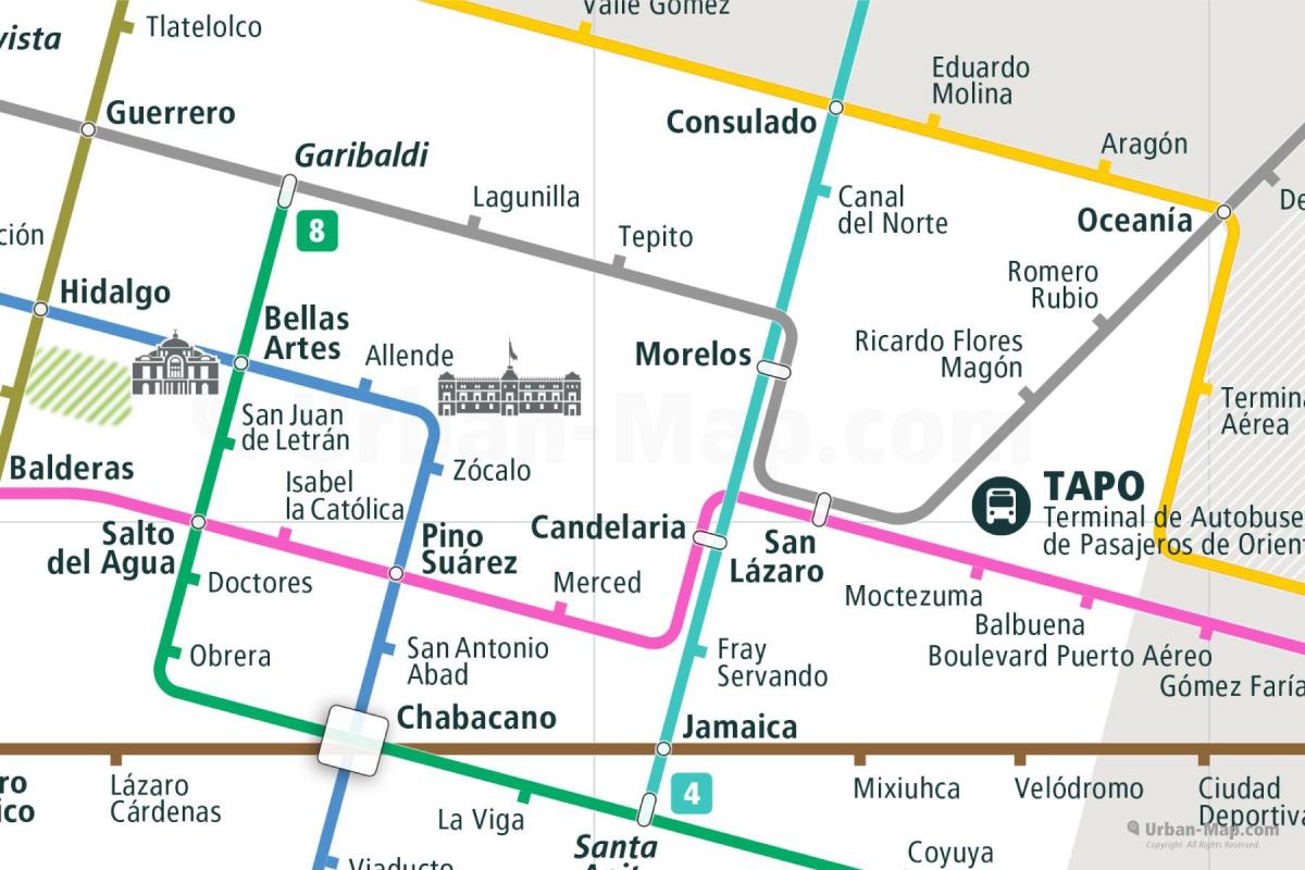 Karte von tepito Mexiko-Stadt 