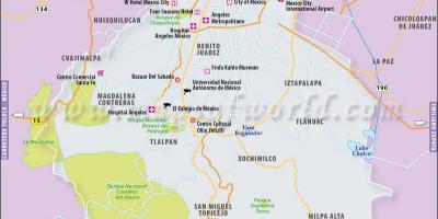 Mexiko-Stadt auf der Karte