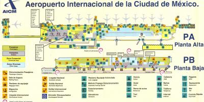 Der Mexico City international airport Landkarte
