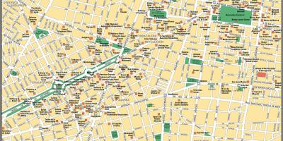 Karte von Mexiko-Stadt Sehenswürdigkeiten