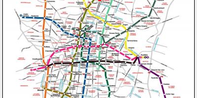 Karte von Mexico City transit