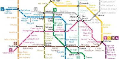 Mexiko-Stadt U-Bahn-Karte